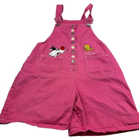 Vintage Looney Tunes Kids Overalls Size 14 - Picture 2 of 6